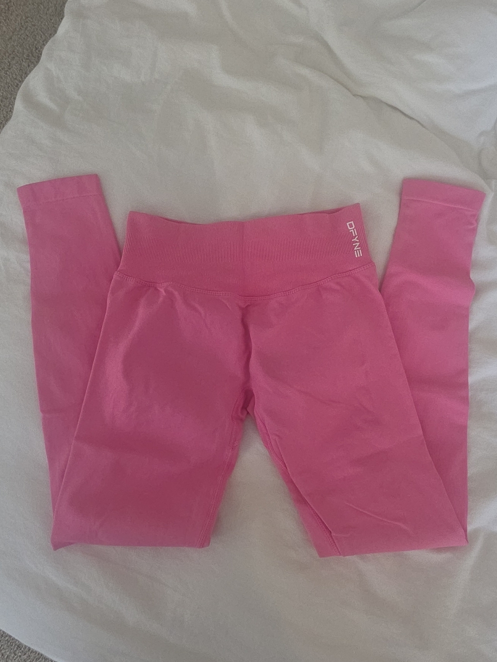 DKNY Girls Pink Stretch Leggings